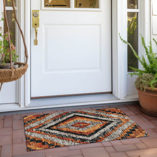 Piper Looms Chantille Aztec ACN1890 Terracotta Machine Washable Area Rug Scatter Outdoor Lifestyle Image Feature