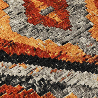 Piper Looms Chantille Aztec ACN1890 Terracotta Machine Washable Area Rug Swatch Image