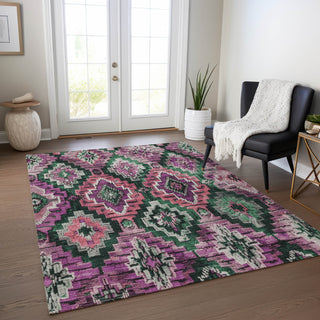 Piper Looms Chantille Aztec ACN1891 Blush Machine Washable Area Rug Lifestyle Image Feature