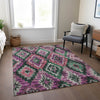 Piper Looms Chantille Aztec ACN1891 Blush Machine Washable Area Rug Lifestyle Image Feature