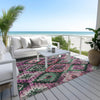 Piper Looms Chantille Aztec ACN1891 Blush Machine Washable Area Rug Outdoor Lifestyle Image Feature