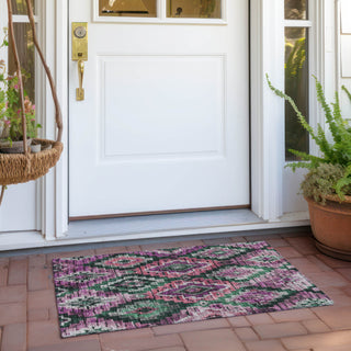 Piper Looms Chantille Aztec ACN1891 Blush Machine Washable Area Rug Scatter Outdoor Lifestyle Image Feature