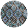 Piper Looms Chantille Aztec ACN1891 Brown Machine Washable Area Rug Round Main Image