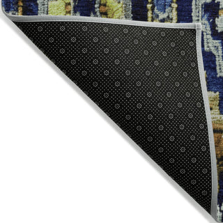 Piper Looms Chantille Aztec ACN1891 Navy Machine Washable Area Rug Backing Image