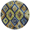 Piper Looms Chantille Aztec ACN1891 Navy Machine Washable Area Rug Round Main Image