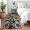 Piper Looms Chantille Aztec ACN1891 Navy Machine Washable Area Rug Runner Lifestyle Image Feature