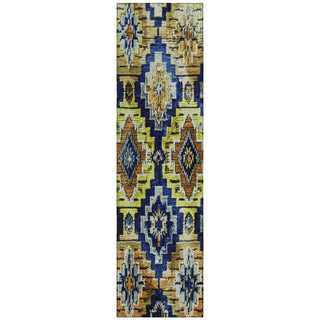 Piper Looms Chantille Aztec ACN1891 Navy Machine Washable Area Rug Runner Main Image