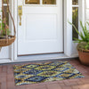 Piper Looms Chantille Aztec ACN1891 Navy Machine Washable Area Rug Scatter Outdoor Lifestyle Image Feature