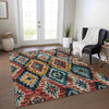 Piper Looms Chantille Aztec ACN1891 Rust Machine Washable Area Rug Lifestyle Image Feature