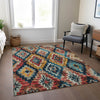 Piper Looms Chantille Aztec ACN1891 Rust Machine Washable Area Rug Lifestyle Image Feature