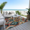 Piper Looms Chantille Aztec ACN1891 Rust Machine Washable Area Rug Outdoor Lifestyle Image Feature
