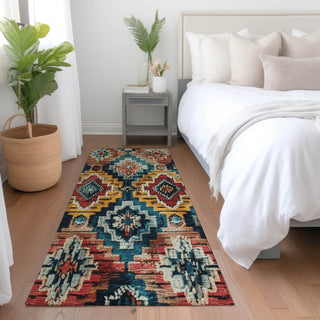 Piper Looms Chantille Aztec ACN1891 Rust Machine Washable Area Rug Runner Lifestyle Image Feature