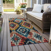 Piper Looms Chantille Aztec ACN1891 Rust Machine Washable Area Rug Runner Outdoor Lifestyle Image Feature