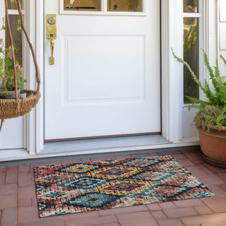 Piper Looms Chantille Aztec ACN1891 Rust Machine Washable Area Rug Scatter Outdoor Lifestyle Image Feature
