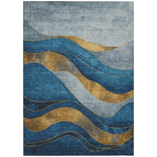 Piper Looms Chantille Swirls ACN1892 Blue Machine Washable Area Rug main image