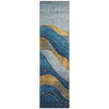 Piper Looms Chantille Swirls ACN1892 Blue Machine Washable Area Rug Runner Main Image