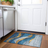 Piper Looms Chantille Swirls ACN1892 Blue Machine Washable Area Rug Scatter Lifestyle Image Feature