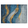Piper Looms Chantille Swirls ACN1892 Blue Machine Washable Area Rug Scatter Main Image