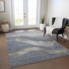 Piper Looms Chantille Swirls ACN1892 Denim Machine Washable Area Rug Lifestyle Image Feature