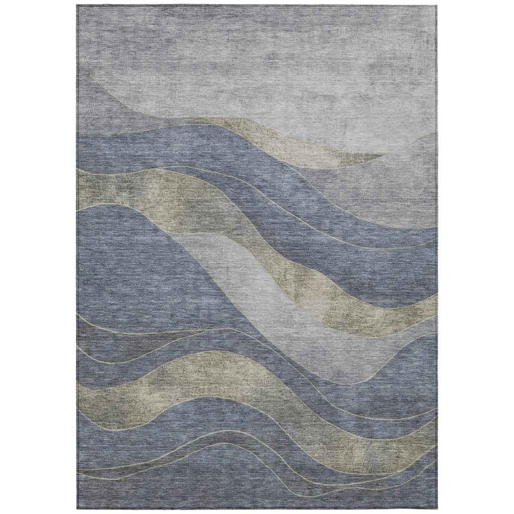 Piper Looms Chantille Swirls ACN1892 Denim Machine Washable Area Rug main image
