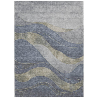Piper Looms Chantille Swirls ACN1892 Denim Machine Washable Area Rug main image