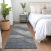 Piper Looms Chantille Swirls ACN1892 Denim Machine Washable Area Rug Runner Lifestyle Image Feature