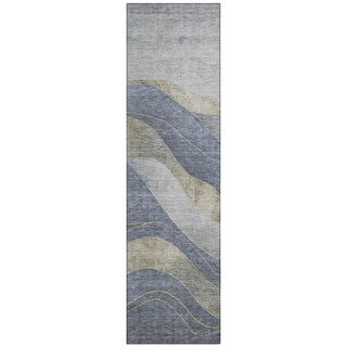Piper Looms Chantille Swirls ACN1892 Denim Machine Washable Area Rug Runner Main Image