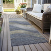 Piper Looms Chantille Swirls ACN1892 Denim Machine Washable Area Rug Runner Outdoor Lifestyle Image Feature