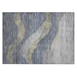 Piper Looms Chantille Swirls ACN1892 Denim Machine Washable Area Rug Scatter Main Image