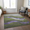 Piper Looms Chantille Swirls ACN1892 Olive Machine Washable Area Rug Lifestyle Image Feature
