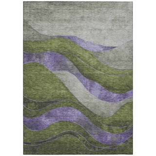 Piper Looms Chantille Swirls ACN1892 Olive Machine Washable Area Rug main image