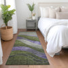 Piper Looms Chantille Swirls ACN1892 Olive Machine Washable Area Rug Runner Lifestyle Image Feature
