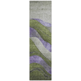 Piper Looms Chantille Swirls ACN1892 Olive Machine Washable Area Rug Runner Main Image