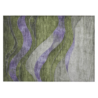 Piper Looms Chantille Swirls ACN1892 Olive Machine Washable Area Rug Scatter Main Image