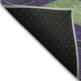 Piper Looms Chantille Swirls ACN1892 Purple Machine Washable Area Rug Backing Image