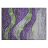 Piper Looms Chantille Swirls ACN1892 Purple Machine Washable Area Rug Scatter Main Image