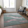 Piper Looms Chantille Swirls ACN1892 Sage Machine Washable Area Rug Lifestyle Image Feature