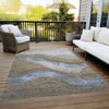 Piper Looms Chantille Swirls ACN1892 Taupe Machine Washable Area Rug Outdoor Lifestyle Image Feature