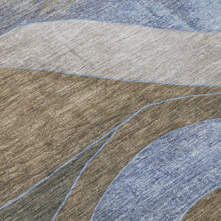 Piper Looms Chantille Swirls ACN1892 Taupe Machine Washable Area Rug Swatch Image