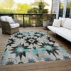 Piper Looms Chantille Aztec ACN1893 Black Machine Washable Area Rug Outdoor Lifestyle Image Feature