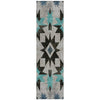 Piper Looms Chantille Aztec ACN1893 Black Machine Washable Area Rug Runner Main Image