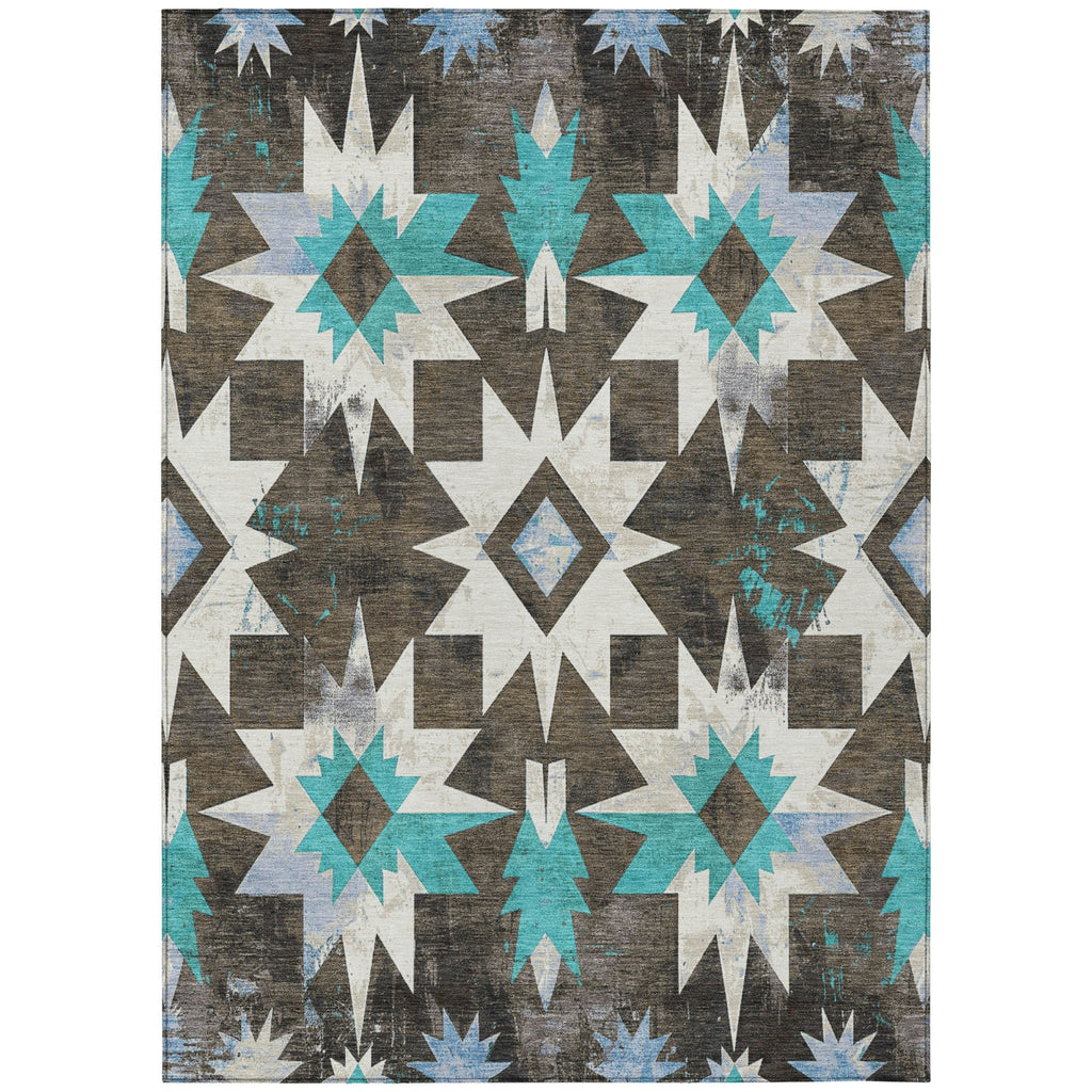 Piper Looms Chantille Aztec ACN1893 Brown Machine Washable Area Rug main image