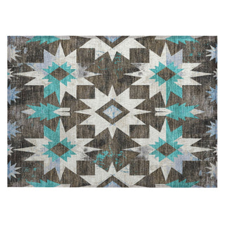 Piper Looms Chantille Aztec ACN1893 Brown Machine Washable Area Rug Scatter Main Image