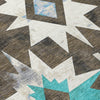 Piper Looms Chantille Aztec ACN1893 Brown Machine Washable Area Rug Swatch Image