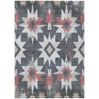 Piper Looms Chantille Aztec ACN1893 Charcoal Machine Washable Area Rug main image