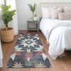Piper Looms Chantille Aztec ACN1893 Charcoal Machine Washable Area Rug Runner Lifestyle Image Feature