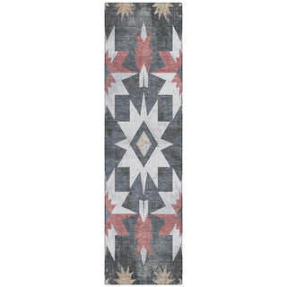 Piper Looms Chantille Aztec ACN1893 Charcoal Machine Washable Area Rug Runner Main Image