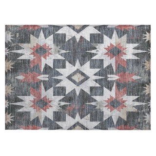 Piper Looms Chantille Aztec ACN1893 Charcoal Machine Washable Area Rug Scatter Main Image