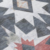 Piper Looms Chantille Aztec ACN1893 Charcoal Machine Washable Area Rug Swatch Image
