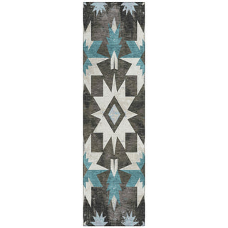 Piper Looms Chantille Aztec ACN1893 Coffee Machine Washable Area Rug Runner Main Image